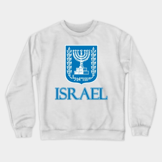 Israel - Israeli Coat of Arms Design Crewneck Sweatshirt by Naves